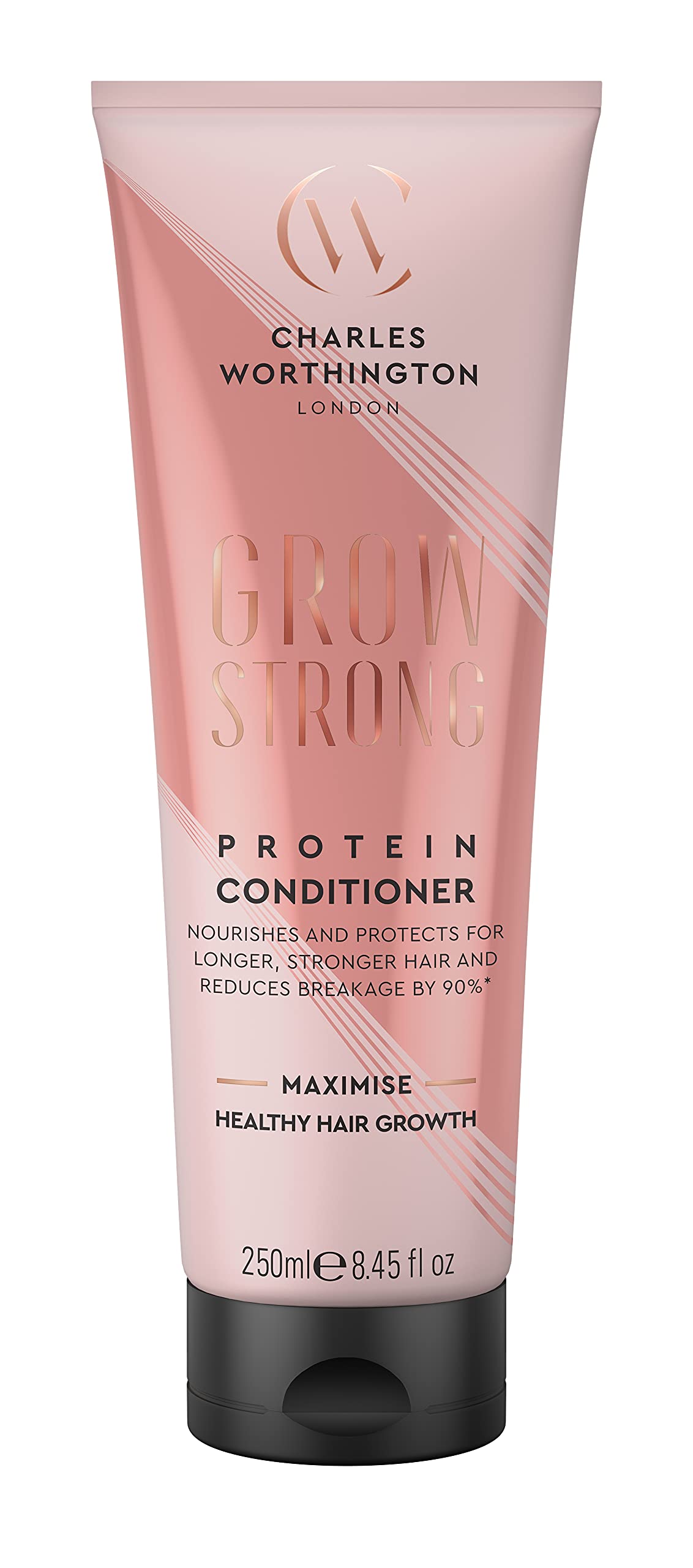 Charles Worthington Grow Strong Protein Conditioner, Hair Growth Conditioner for Fine Hair, Hair Repair Products for Women and Men, Salon Hair Repair, 250 ml