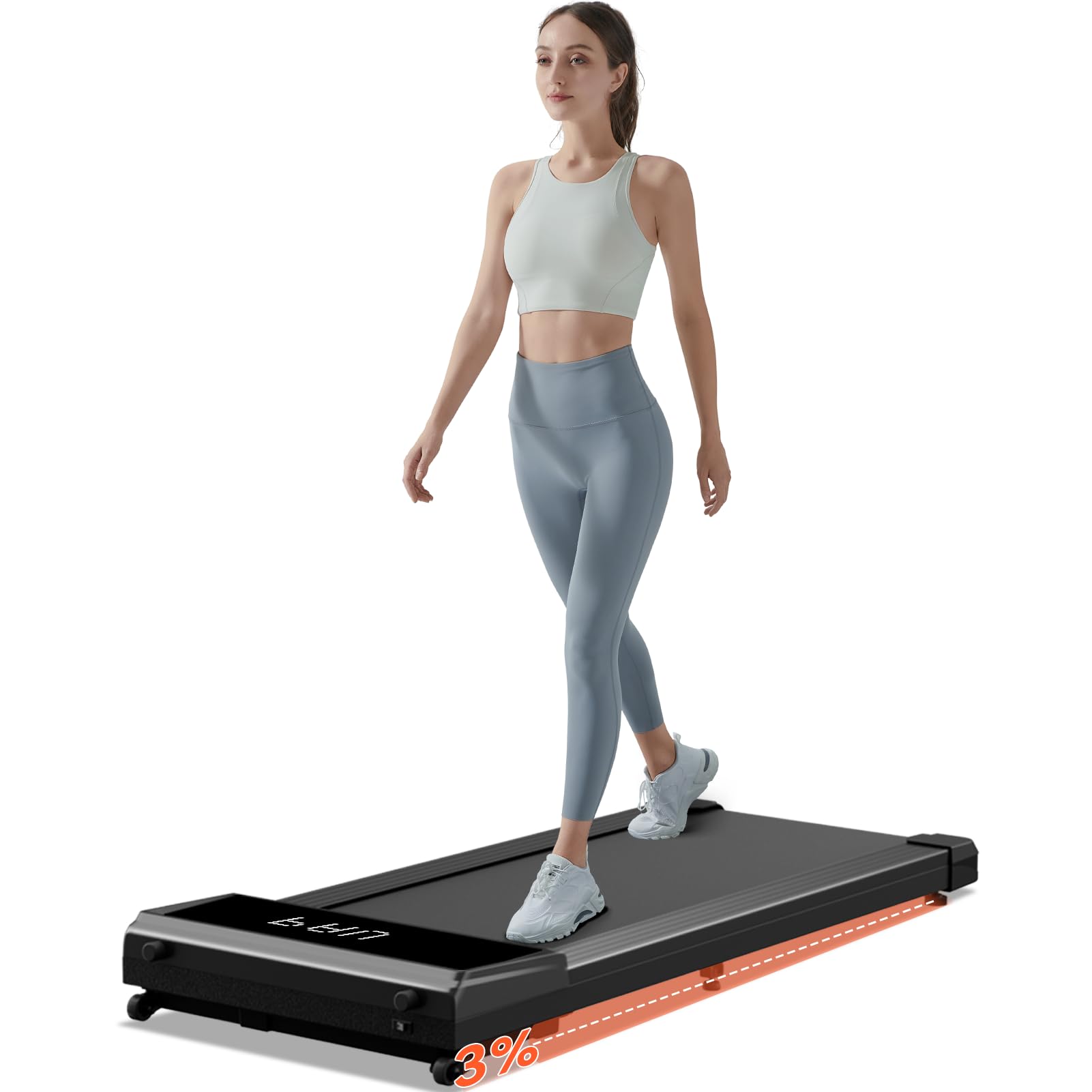 Photo 1 of * NEW* UMAY Walking Pad with Incline, Led Light Under Desk Treadmill for Home Office, 2.5 HP Quiet Portable Walking Treadmills with Remote Control, APP, LED Display