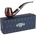 Savinelli Trevi Series - Italian Handmade Mediterranean Briar Wood Pipe, Bent Billiard, Polished Finish, 6mm, 602