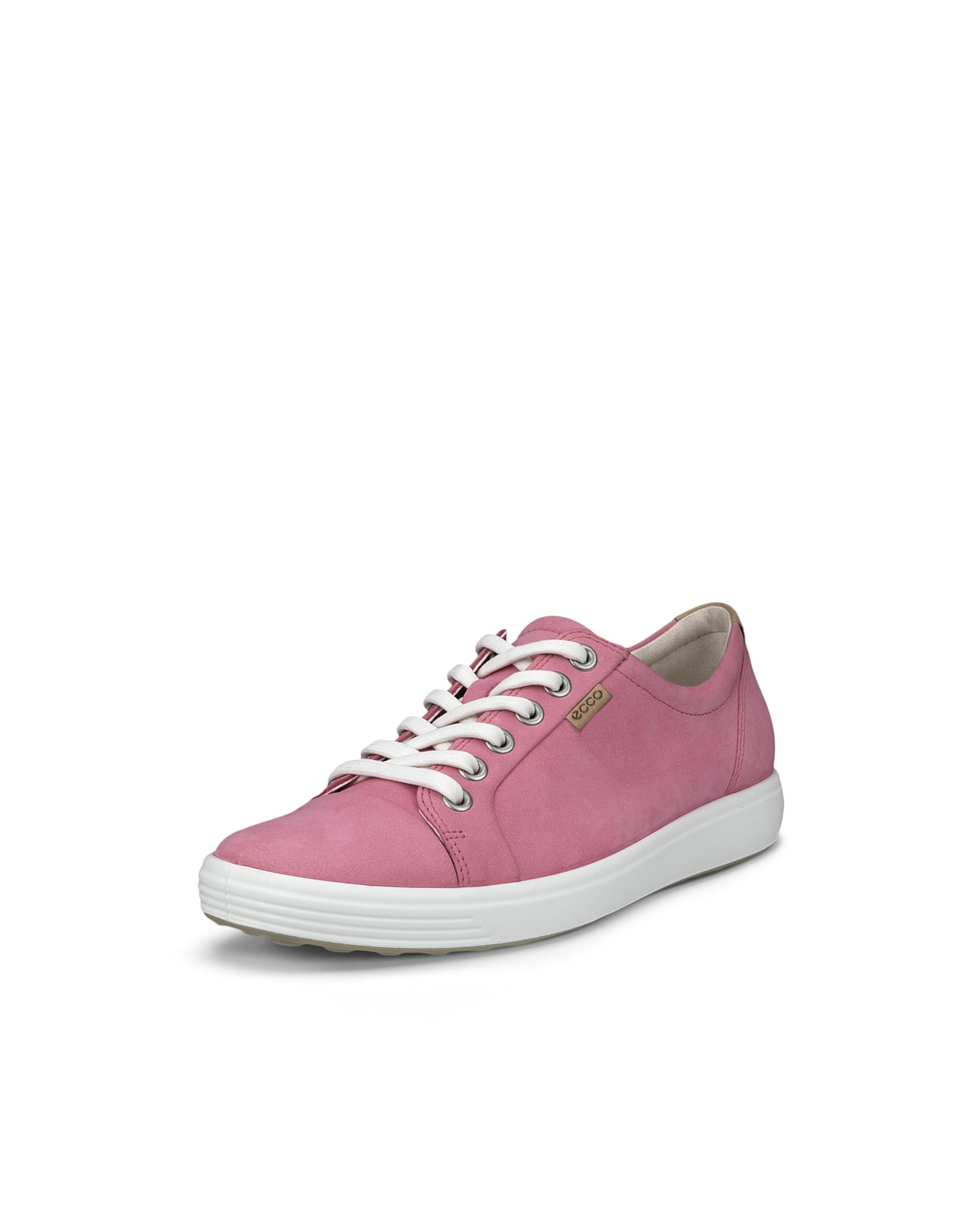 ECCO Women’s Soft 7 Sneaker, Bubblegum Nubuck, 4-4.5