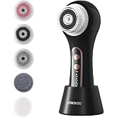 UMICKOO Rechargeable Rotating Face Scrubber | IPX7 Waterproof for Shower, 2-Way Rotating Face brush for Daily &amp; Deep Cleaning
