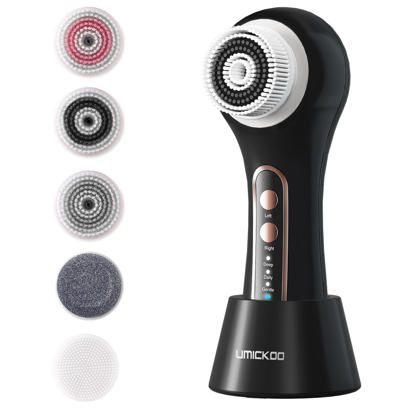 Photo 1 of ***MISSING PARTS***
UMICKOO Electric Facial Cleansing Brush, 2-Way Rotating Face Scrubber for Daily & Deep Cleaning, 3 Modes, 5 Brush Heads, Rechargeable, IPX7 Waterproof for All Skin Types