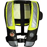 MUSTANG SURVIVAL High Visibility HIT Inflatable PFD - Fluorescent Yellow Green, Single