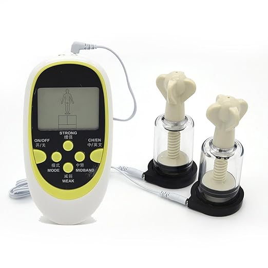 DAYYN Elektro Schock Höhepunkt Brust Absaugung Pumpe Elektrisch Stimulation Saugnapf Nippel Pumps Brüste Elektro Stimulator M