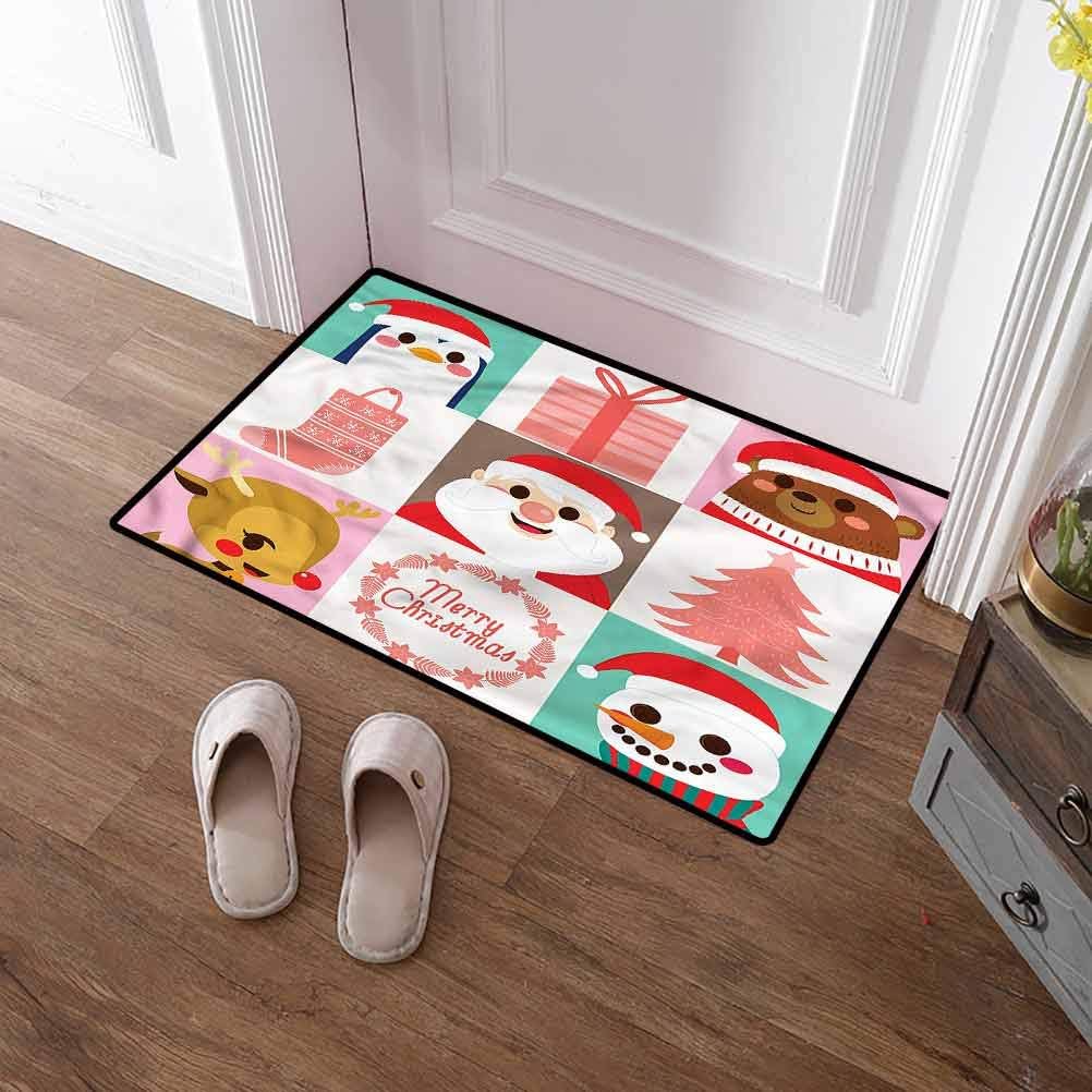 Custom&blanket Indoor Door Mat Christmas Large Front Door