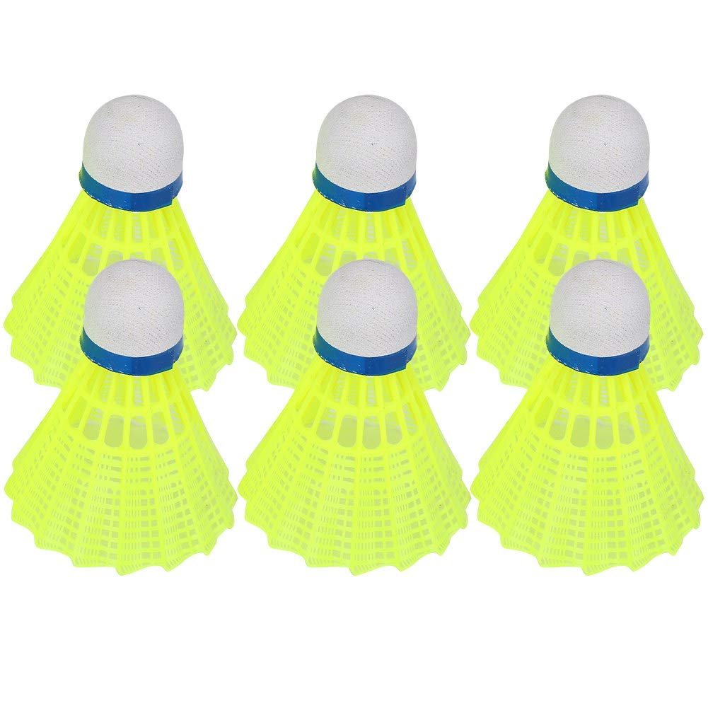 Dilwe Badminton, Professional Nylon Badminton Ball Shuttlecock Outdoor Sports Training Accessory, 6Pcs