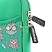 7-8 inch Tablet Sleeve, KOZMICC 7-8 inch Tablet Ultra-Portable Neoprene Carrying Sleeve Case Bag with Accessory Pocket for Apple iPad mini, Amazon Fire HD, Samsung, Nabi, Kids Tablet - Teal Owl