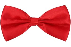 TrendsBlue Kids Small Solid Color Adjustable Tuxedo Neck Bowtie Bow Tie - Diff Colors
