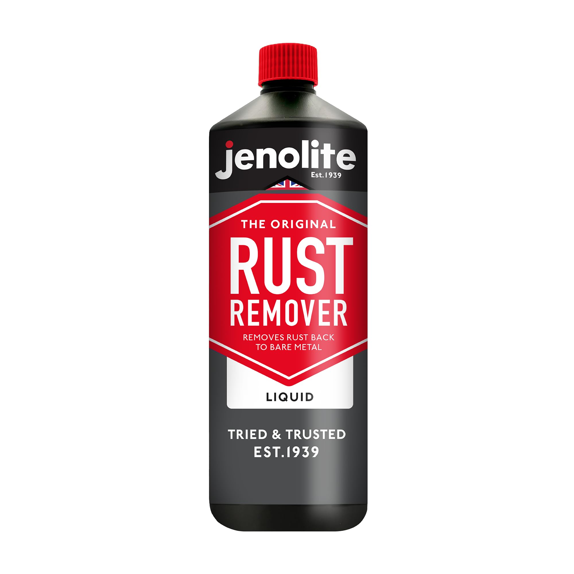JENOLITE Rust Remover Original Liquid |1L | Rust Remover For Metal | Fast Acting | Removes Rust Back To Bare Metal | Rust Treatment For Car bodywork, Bikes, Tools, Machinery, BBQs