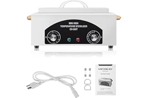 SMITH CHU High Temperature Metal Tool Cleaning Box, 110V 300W 1.5L with Timer Manicure Pedicure SPA Salon Barber Equipment for Sundry Beauty Hair Nail Metal Tools with Handle