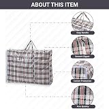 VIROSA 10 Pack Large Laundry Bags 60 x 50 cm Durable Zip With Handles view 2