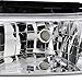 SPEC-D TUNING Chrome Housing Clear Lens Headlights Compatible with 1999-2002 Chevy Silverado, 2000-2006 Tahoe Suburban, L+R Pair Head Light Lamp Assembly