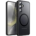 JETech Magnetic Case for Samsung Galaxy S24 5G, Compatible with MagSafe, Translucent Matte Back Shockproof Phone Cover (Black