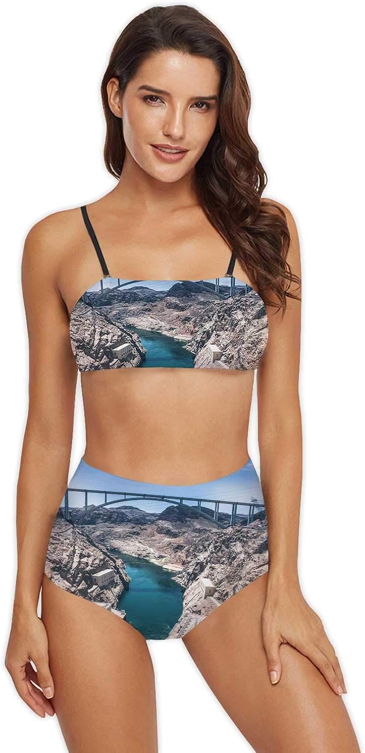 Tea time with Cupcakes and Bird,Women's Bikini Set Two Piece Padded Bathing Suit for Surfing Beautiful XS