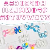 Xaekicr Alphabet Polymer Clay Cutters: 26 Pcs, Letter Designs for Polymer Clay Jewelry,Letter Clay Molds for DIY Custom Clay Earrings