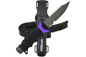 Promate Barracuda Sharp Tip Titanium Diving Knife (5-inch)