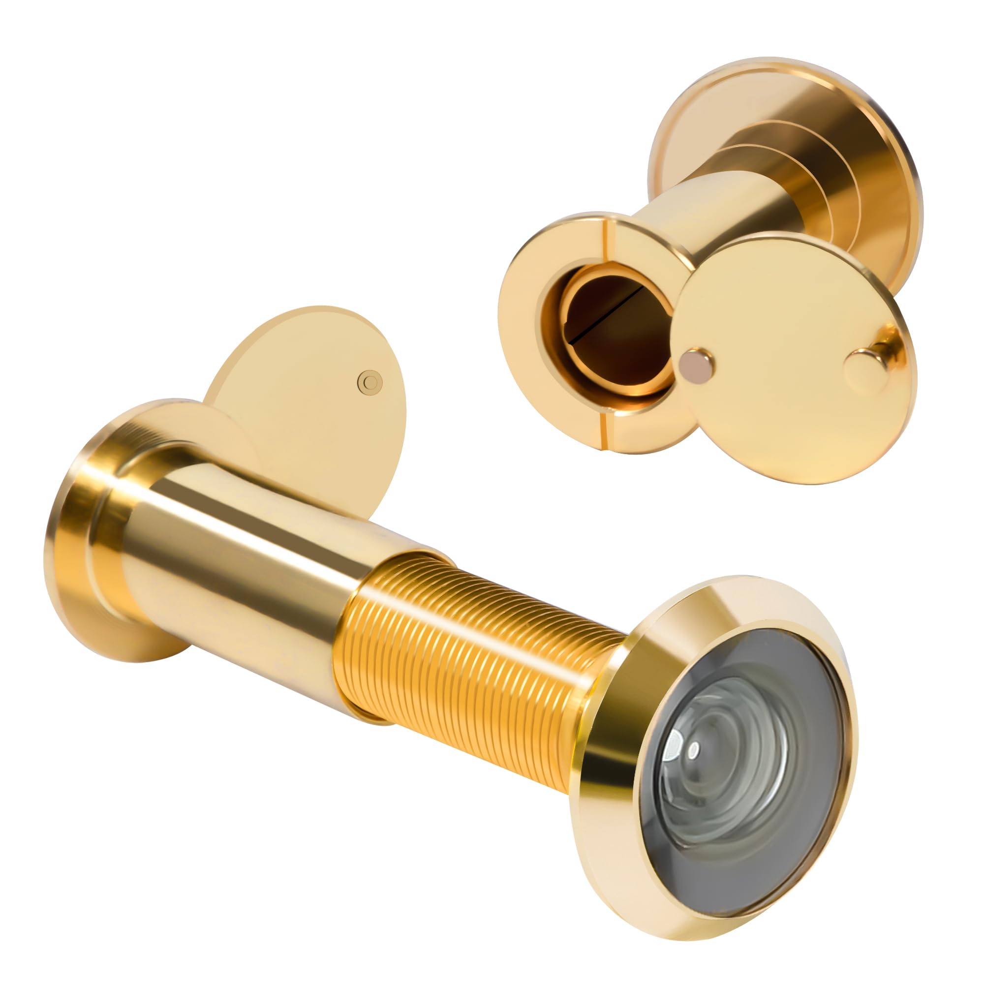 Door Viewer Peepholes Diameter 16mm Security Spy Hole 220°Wide Angle Door Spyhole for Home Office Hotel 35mm to 55mm 2pcs