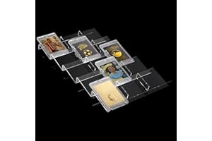 WANGDEFA Acrylic Card Tray 15 Slot Organizer Display Storage for Office Home (Without Cards)