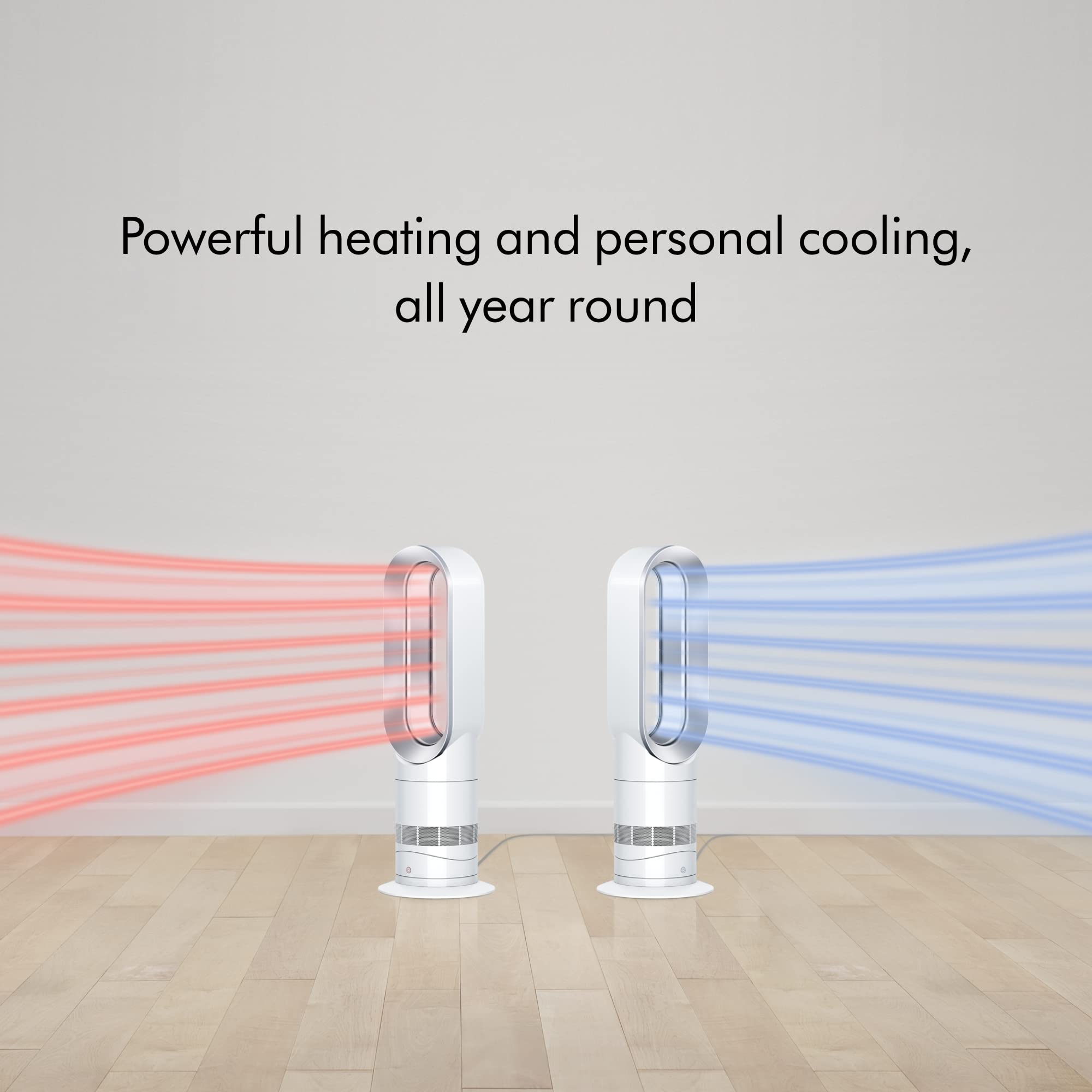 Dyson Hot+Cool™ AM09 Jet Focus Heater And Fan, White/Silver on Galleon