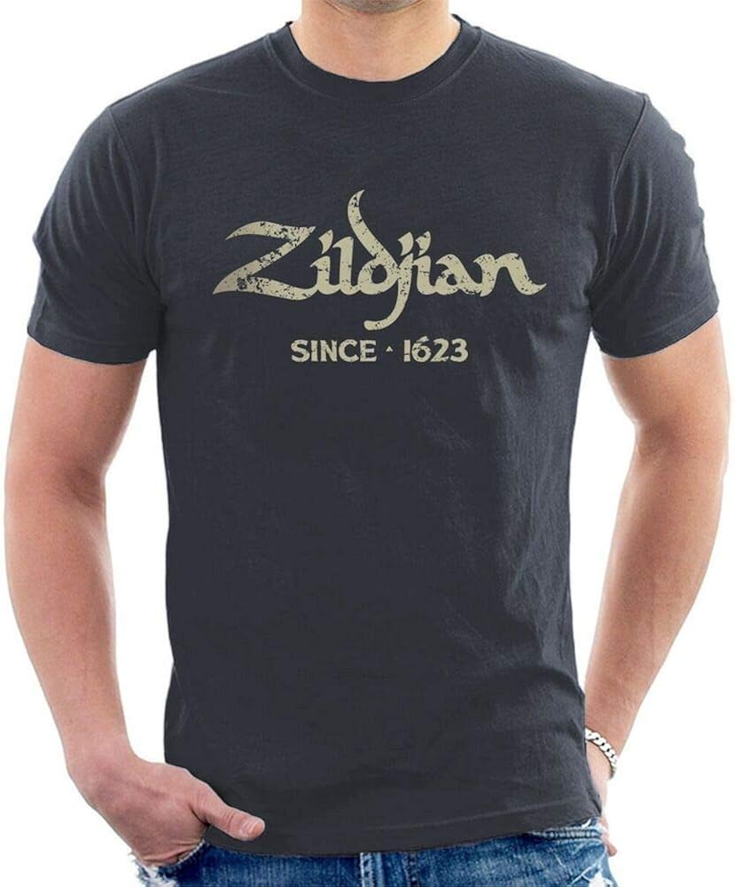 Zildjian Men's TShirt Since 1623 Cymbals Drums Drummer Dark Grey XL