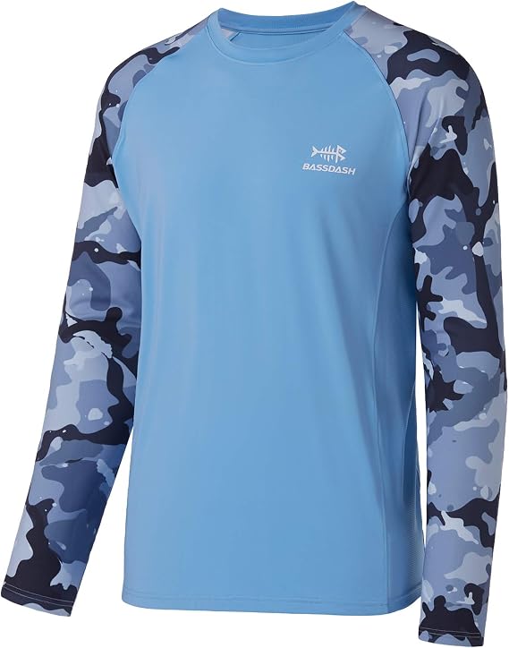 Herren Jagdshirt Langarm Camouflage – Quick-Dry, UPF 50+ Sonnenschutz, Mit Kapuze, Aus Stretchmaterial