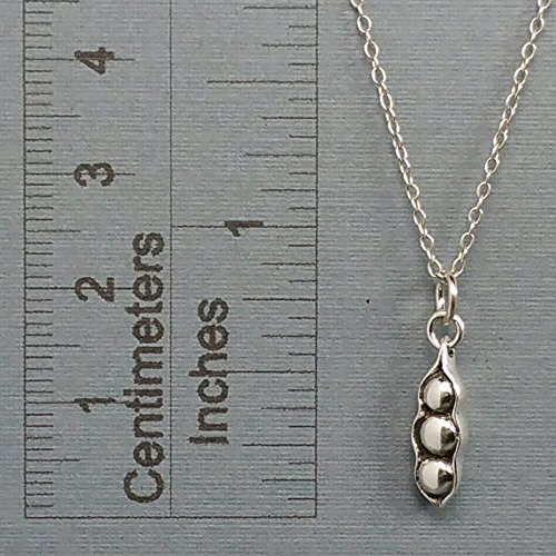 Three Peas in a Pod Necklace - 925 Sterling Silver (TPP2) - Thumbnail 4