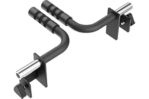 Synergee Dip Handles for Power and Squat Racks. Dip Stand Compatible with 2x2, 2x3, and 3x3 Racks. Dip Bars for Tricep Dips, 