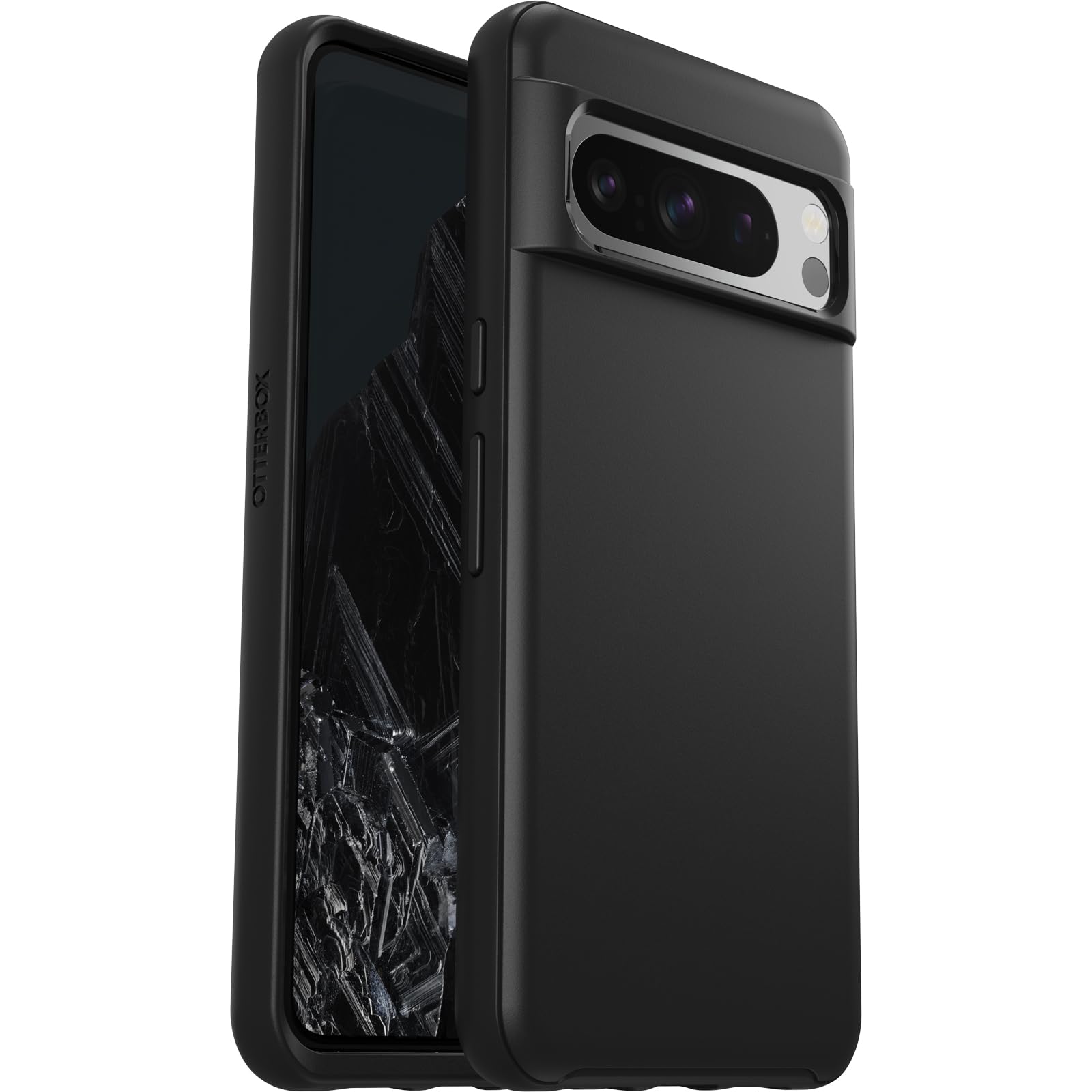 OtterBox Google Pixel 8 Pro Symmetry Series Case - Black, Ultra-Sleek, Wireless Charging Compatible, Raised Edges Protect Camera & Screen