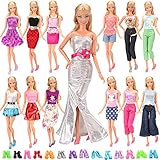 BARWA Lot 20 Items 10 Set Fashion Handmade Clothes Outfit 10 Pairs Shoes for 11.5 Inch Girl Doll