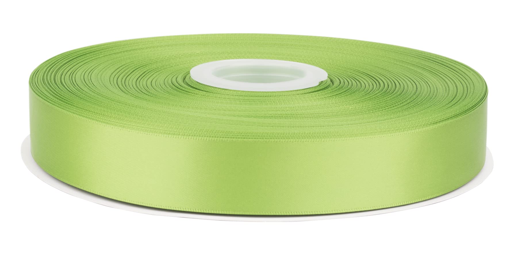 Fondersy 91 Meters Kiwi Double Faced Satin Ribbon - 25mm Width for Wedding, Gift Wrapping, Floral Arrangement and Crafts