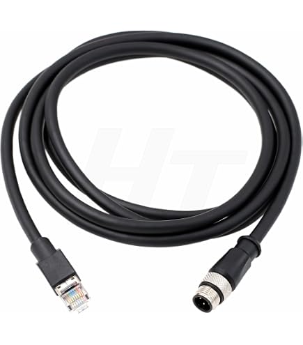 HangTon Ethernet 12 8 Pin A-Coded to RJ45 CAT7e Cable for Cognex in