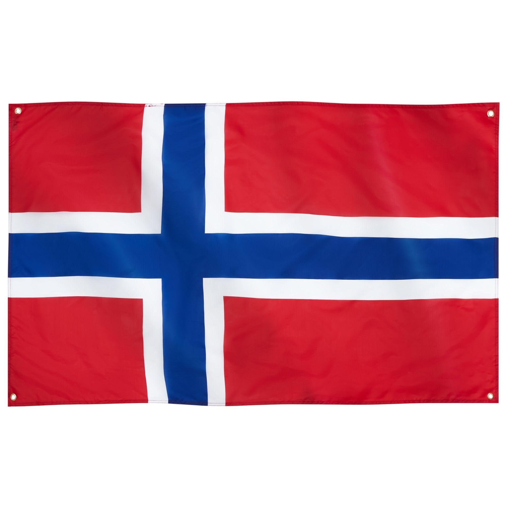 Runesol Norway Flag, 91x152cm, 3ft x 5ft, 4 Grommets, Eyelet In Every Corner, Norwegian Flags, Nordic Flags, The Norwegian Jack, The State Flag Of Norway, Inside, Outside, Vivid Colours — image 1
