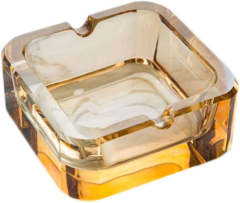 Creative Square Crystal Glass Ashtray Simple Portable Ashtrays Home