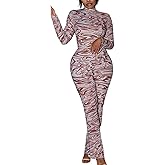 Sexy Mesh 2 Piece Set for Women See Through Turtleneck Going Out Crop Top Flared Pant Sets Jumpsuit Club Outfits