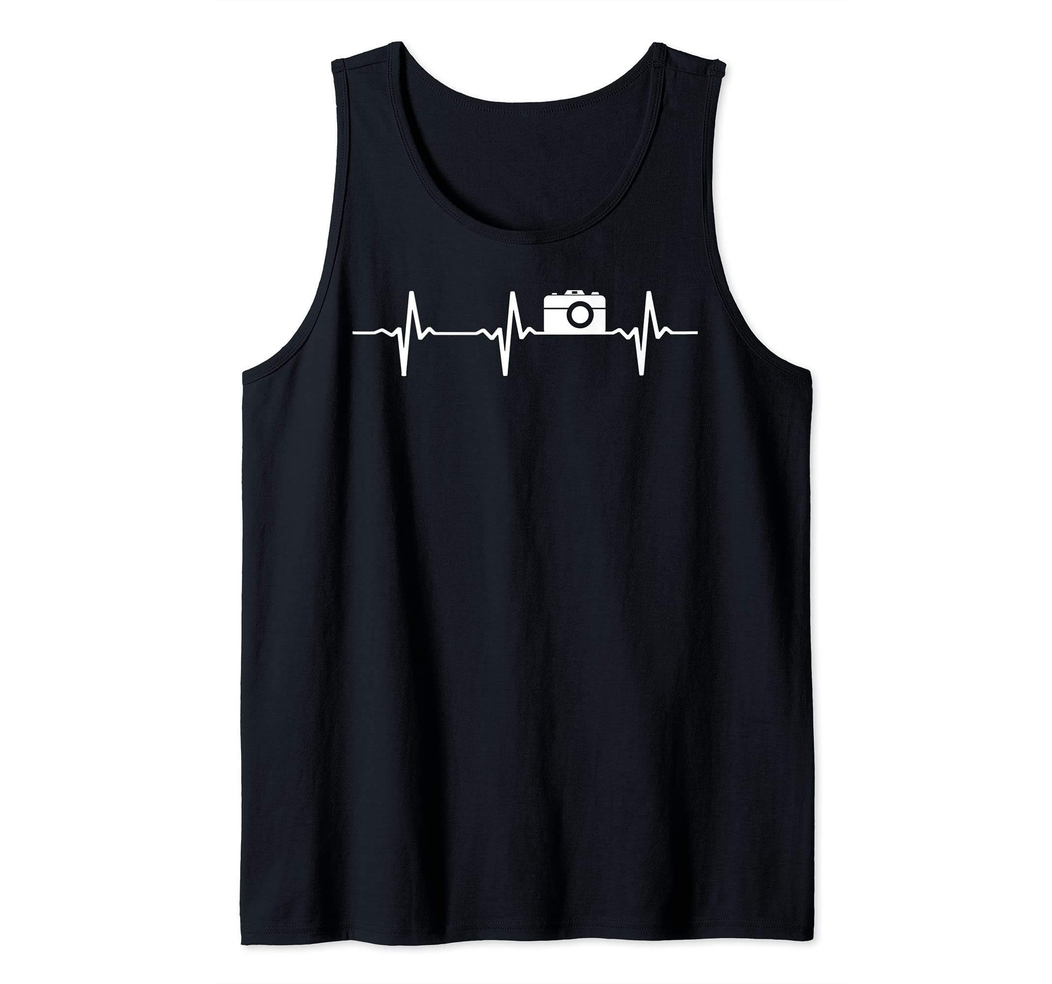 photographers camera heartbeat frequency photography lovers Tank Top