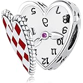Meetccy charm Love You Lock Key fit Pandoras Charms Bracelets 925 Sterling Silver Charms Dangle Heart Beads Birthday Anniversary