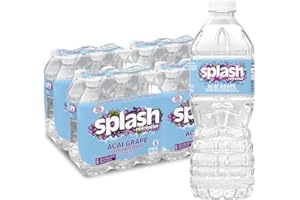SPLASH BLAST Splash Refresher, Acai Grape Flavor Water Beverage, 16.9 Fl Oz Plastic Bottles (24 Count)