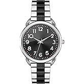 Asan Ge 35mm Watch for Women,Magnetic Stainless Steel Band Metal Watch,Easy to Wear No Tool Adjustment, Elegant Minimalist Waterproof Scratch Resistant for Seniors/Arthritis