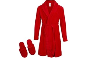 Too Cool 2 Sleep Boys' Bathrobe - 2 Piece Super Soft Fuzzy Plush Fleece Hooded Robe and Slippers - Sleep Robe for Boys (7-16)