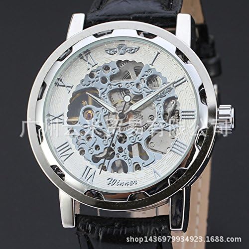 Amazon Winner メンズ腕時計 スケルトンタイプ 機械式腕時計 手巻き シンプル おしゃれな メンズウォッチ 白い文字盤 メンズ腕時計 腕時計 通販
