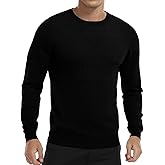 MLANM Men's Crew Neck Sweater Slim Fit Lightweight Sweatshirts Knitted Pullover for Casual