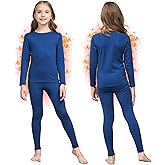 Girls Thermal Underwear Set Ultra Soft Fleece Lined Kids Long Johns Top Bottom Thermals Kids Base Layer Winter Warm