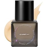 CARSLAN Black Magnet Liquid Foundation, 24H Longlasting Matte Finish Face Base Makeup, Waterproof, Smudgeproof, Buildable, Full Coverage Natural Finish, 30ml/1.05 Fl Oz, P02 For Light Skin