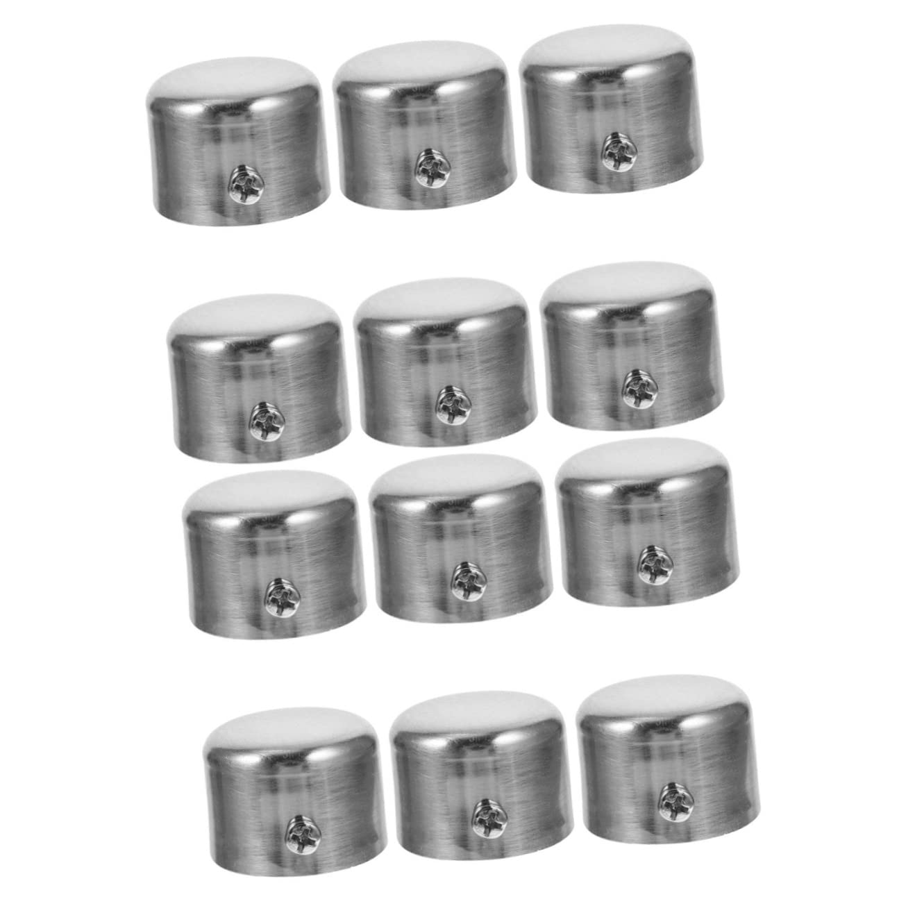 Hoement 12 Pcs Curtain Rod Curtain Ends Window Inserts Curtain Finials Drape Rod Finals Drapery Pole Plugs Metallic Curtains Black Curtain Window Curtain End Stopper Vintage Alloy Pole Cap