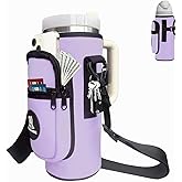 Sports rabbit Universal Water Bottle Holder – Durable Oxford & Neoprene Hybrid Design Compatible with Stanley 30/40oz Handled & 64/87oz Straight Tumblers, Adjustable Strap for Gym, Travel, Outdoors