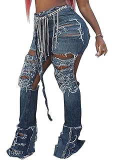 really distressed jeans