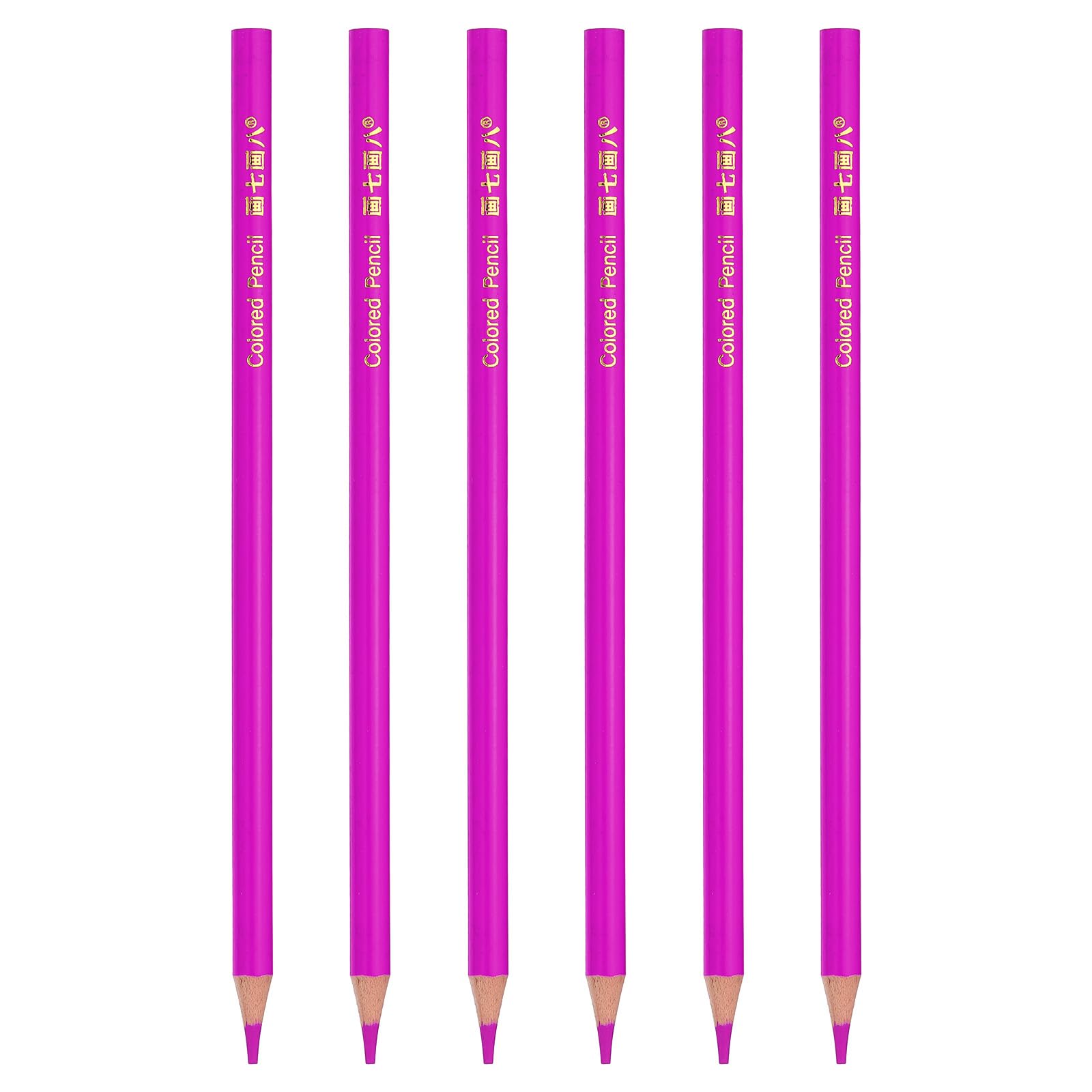 PATIKIL Rose Red Colored Pencils Set,6 Pcs Oil Color Pencils Wooden Coloring Drawing Pencil for Artists Art Painting