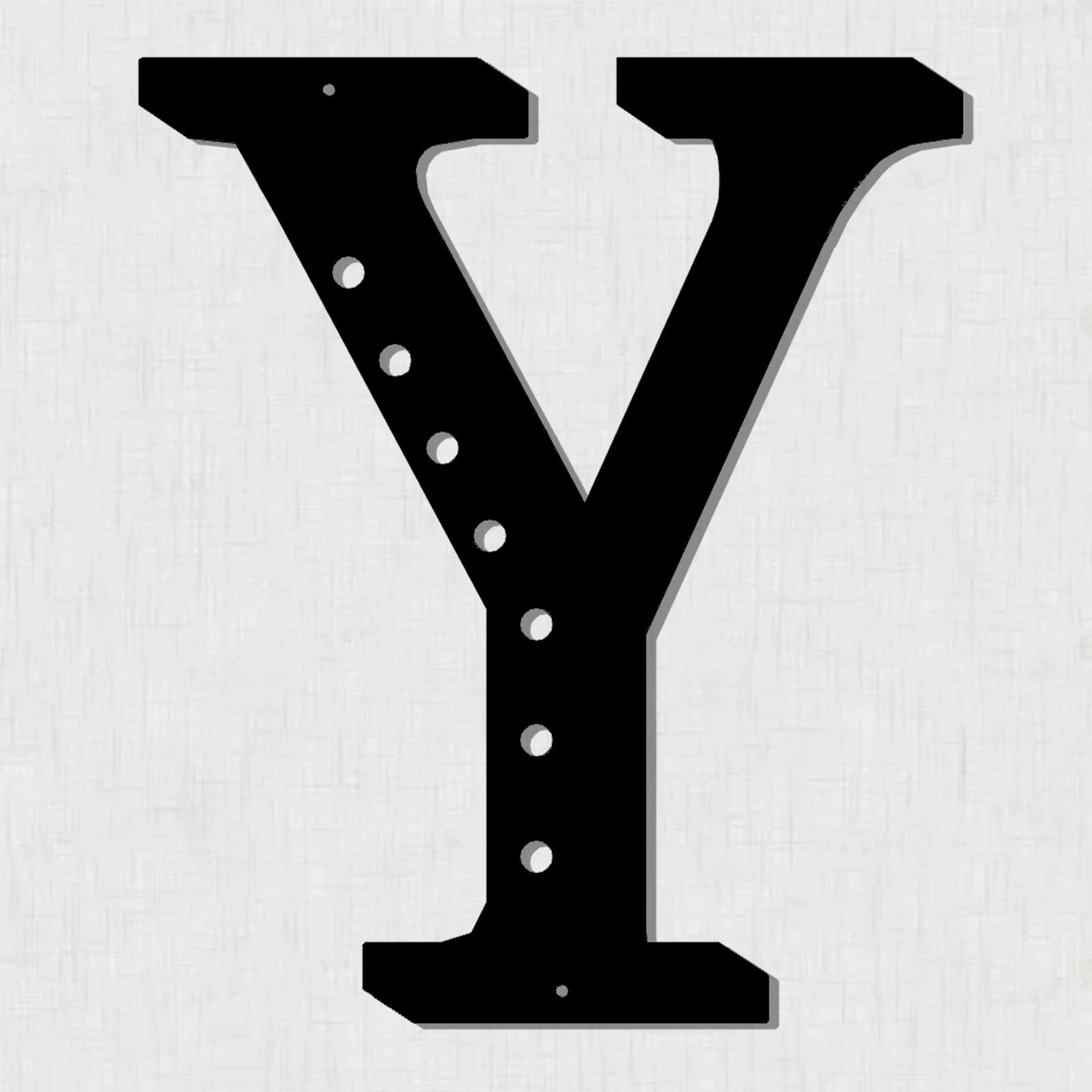 Resama 11'' Black Metal Letters for Wall Decor, Visual 3D Large Alphabet, Decorative Farmhouse Hanging Letter Sign for Living Room Bedroom Office Home Party (Y)