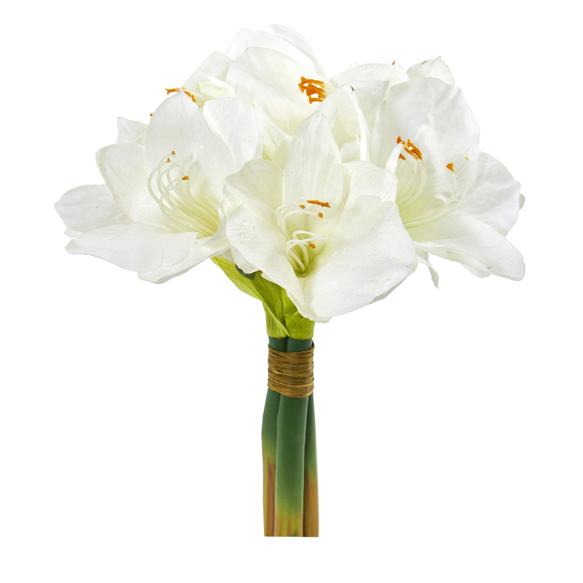 Nearly Natural 14” Amaryllis Bouquet Artificial (Set of 3) Silk Flowers