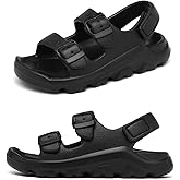 Nedaan Boys Girls Toddler Little Kid Sandals Buckle Adjustable Water Sandal With Hook Loop Back Strap(Toddler 5-Little Kid 12)